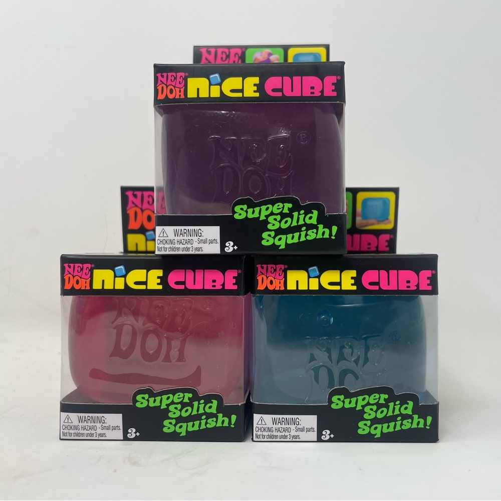 Nee Doh Nice Cube squishy stress relief fidget toy lot of 3